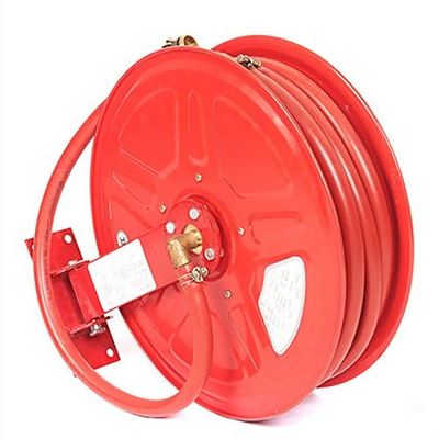 Safety Fire Hose Reel 30m Firefighter Water Hose With Sprinkler Nozzle