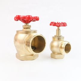 1.5" NH/BSP/NPT Fire Coupling Natural Brass Angle Fire Hydrant Valve