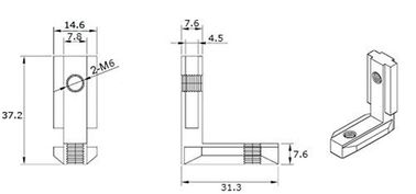 3d Printer Aluminum Extrusion Profiles / Aluminum Angle Bracket